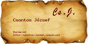 Csontos József névjegykártya